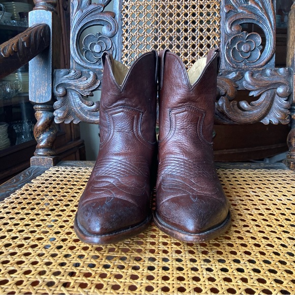 Women’s Brown Frye Billie Western Ankle Boots - Picture 2 of 14